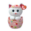 TY Beanie Boos Giggles Cat White Pink Nugget 01