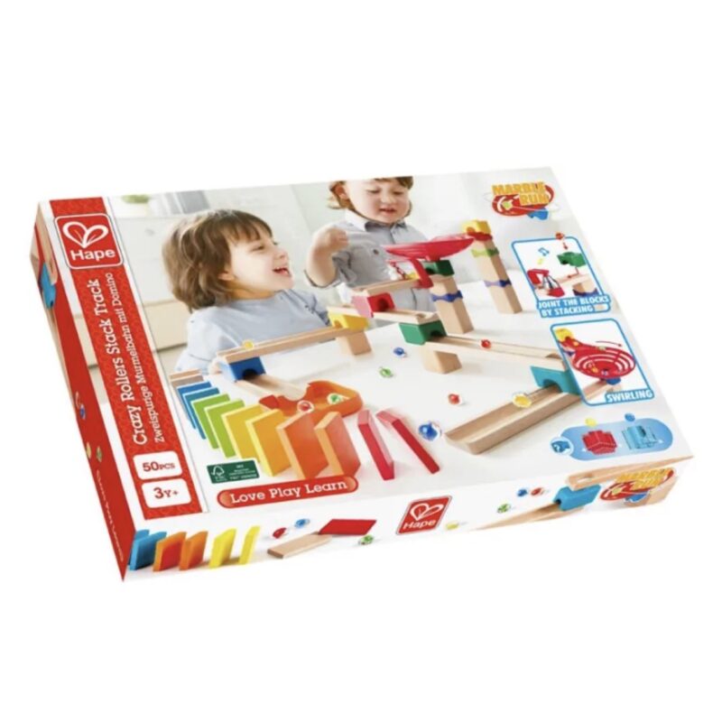 Hape Early Explorer Ξύλινο Crazy Rollers Stack Track (E1102A)