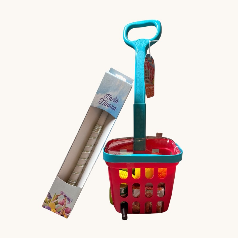 Παιχνιδολαμπάδα Playgo Καρότσι-Rolling Shopping Basket 17 Τμχ (3246)