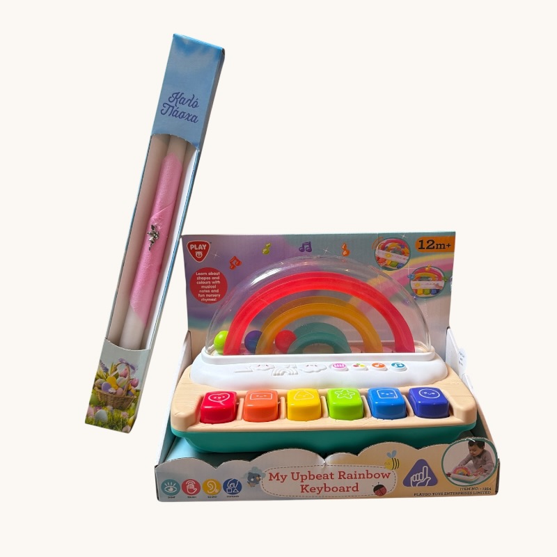 Παιχνιδολαμπάδα Playgo Πιανάκι Ουράνιο Τόξο My Upbeat Rainbow Keyboard (1354)