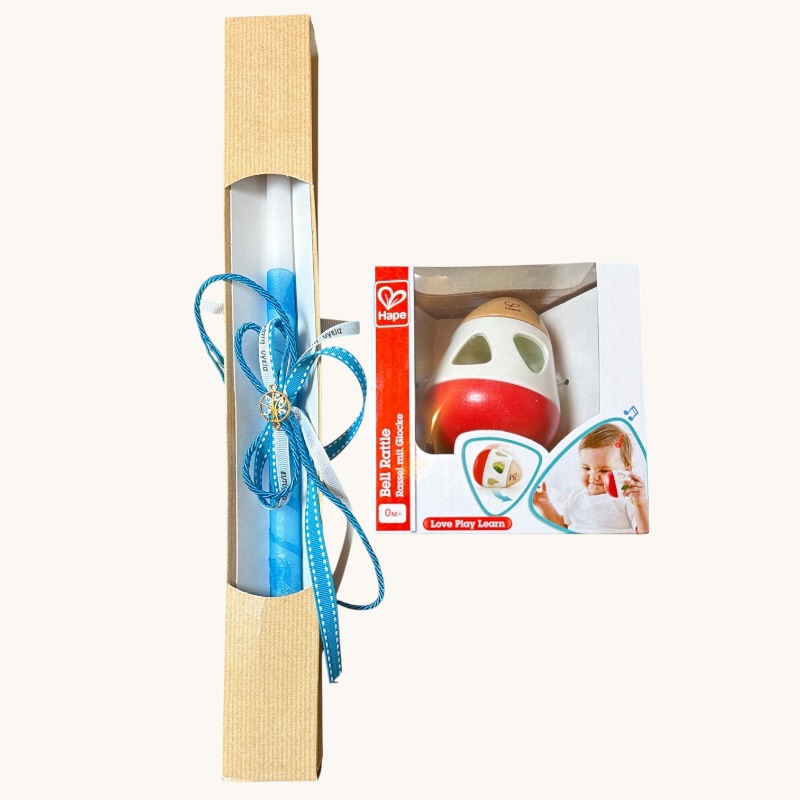 Παιχνιδολαμπάδα Hape Early Explorer Ξύλινη Κουδουνίστρα Bell Rattle (E0016)