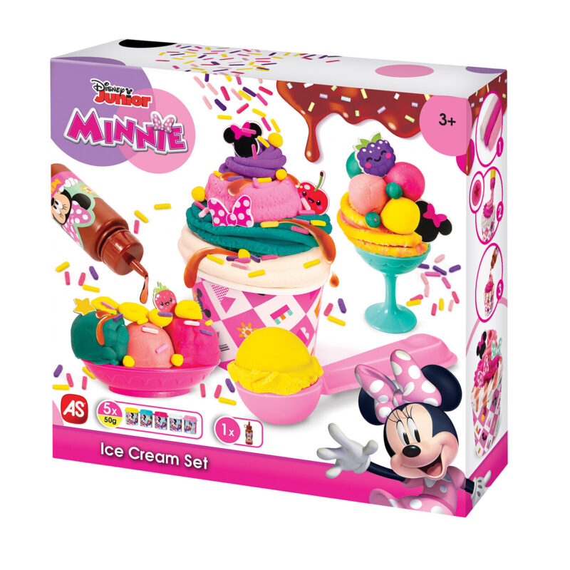 Παιχνιδολαμπάλα AS Πλαστελίνη Disney Minnie Φτιάχνω Παγωτό Με Σιρόπι Και Sprinkles Με 5 Βαζάκια 250γρ Για 3+ Χρονών - Image 6