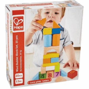 Alternative view of Παιχνιδολαμπάδα Hape Ξύλινο Σετ Τουβλάκια Beech Block Count N' Build 20Τμχ (E8388A)