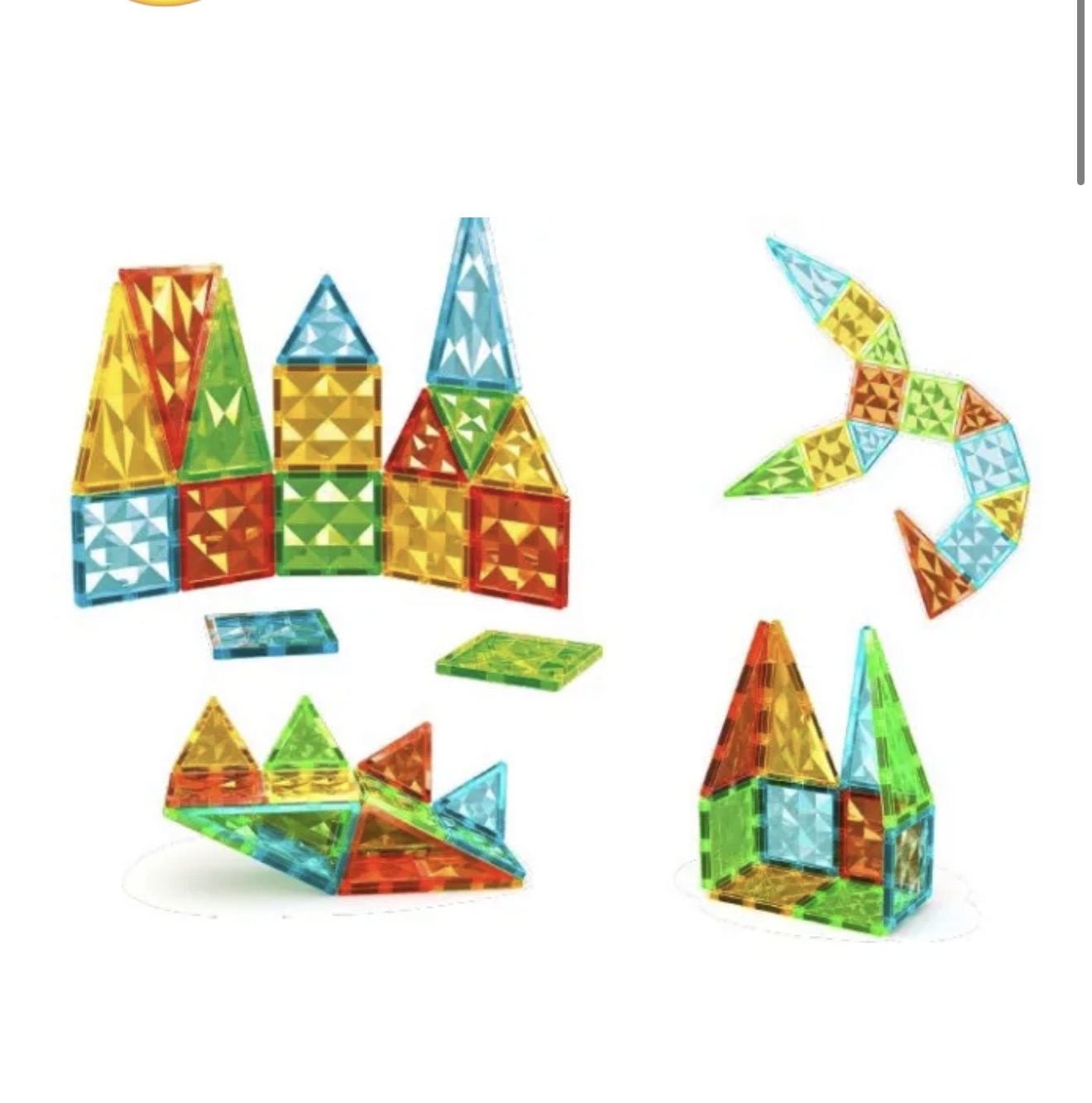 Παιχνιδολαμπάδα Geomag Magnetic Tiles Gems 16pcs. (PF.224.100.00) - Image 2